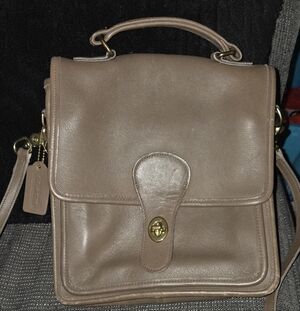 Vintage Coach Station Bag 5130 Taupe USA 1995